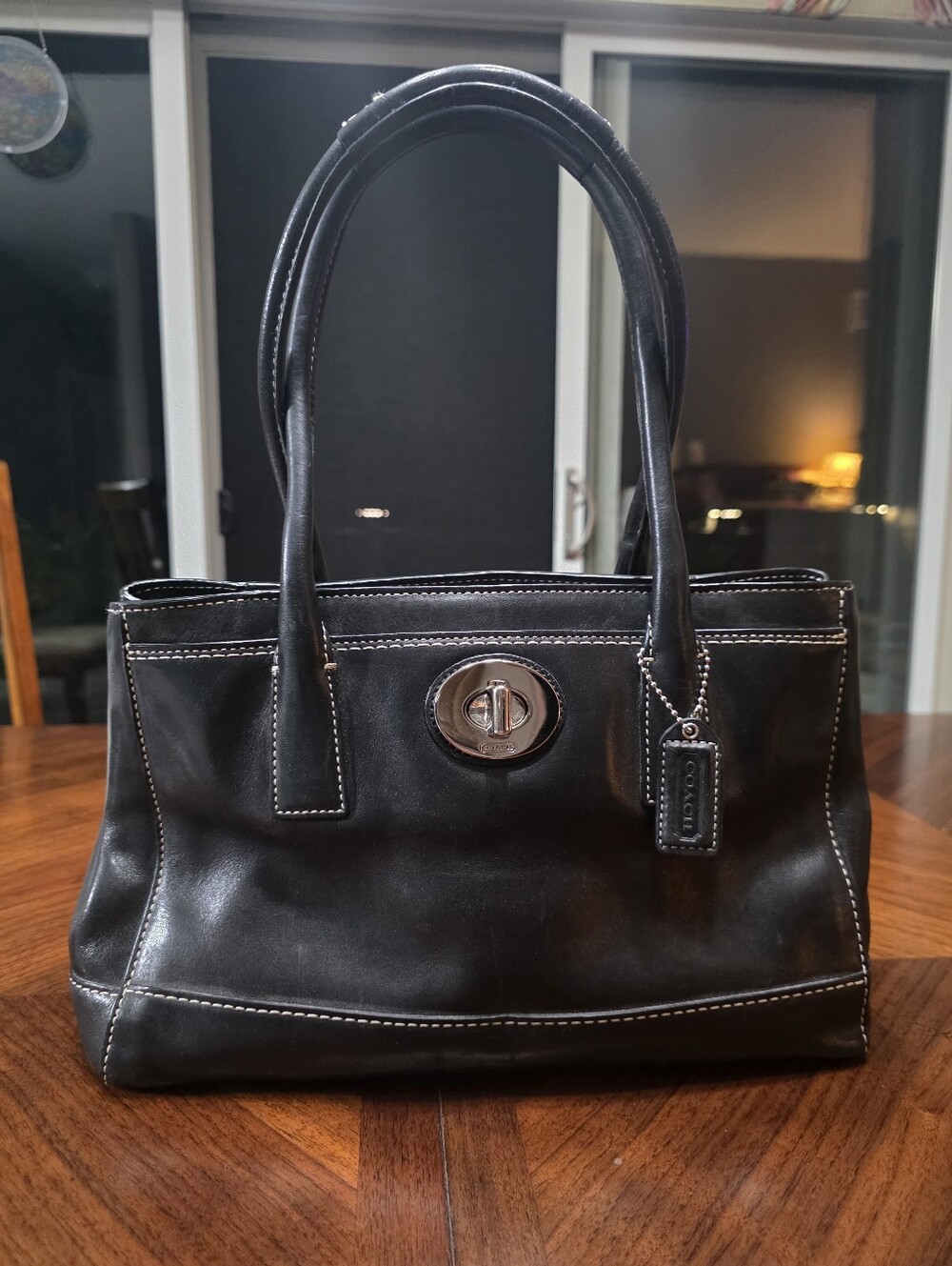 COACH Black Leather Purse